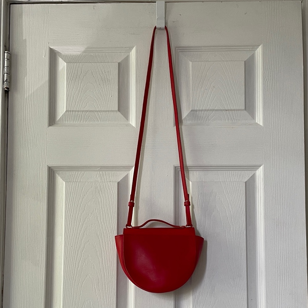 CLARE V ELODIE Tomato Red Bag - Picture 8 of 16